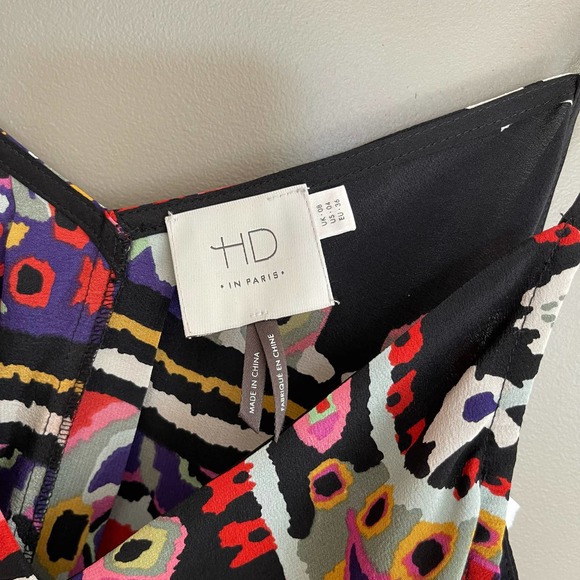 Anthropologie HD in Paris Moonset Tank Silk Size 4 Colorful Flowy Vibrant Drapey - Picture 10 of 14